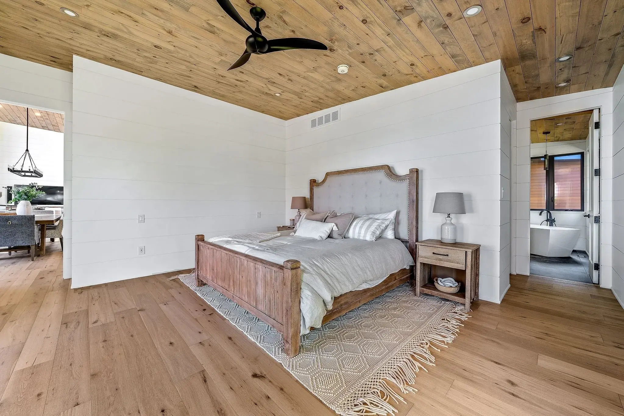 The View on Balsam: primary bedroom looking toward the ensuite